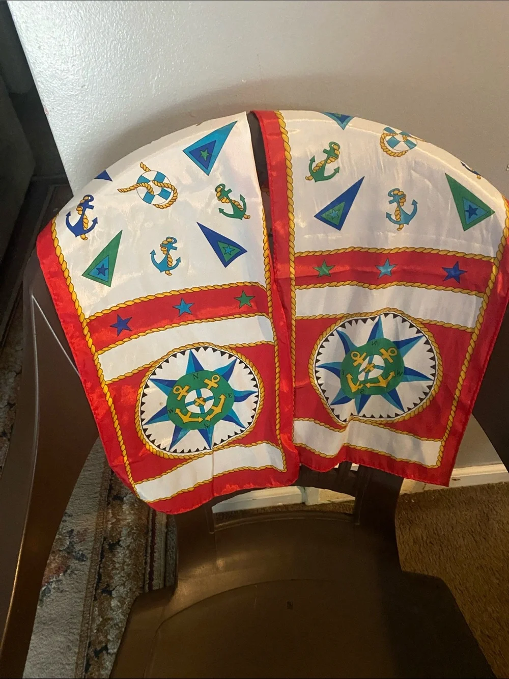 Nautica Red, White, Blue & Green Nautical Table Runner